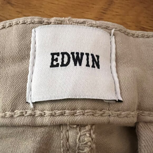 Edwin Mason Shorts Endurance‎ Slim Chino Mens Size 31Oyster Tan Khaki NWT - Picture 6 of 8